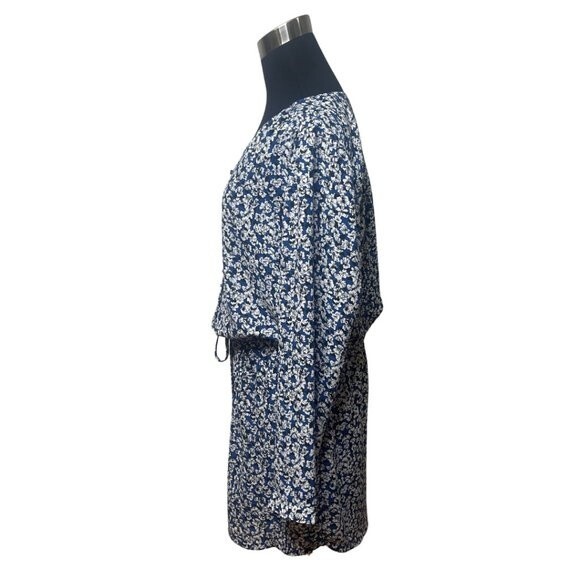 Dalia Woman Long Sleeve Elastic Waist Button Front Casual Formal Dress - Picture 2 of 16